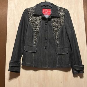 Rustic Denim Jean Jacket 1X New